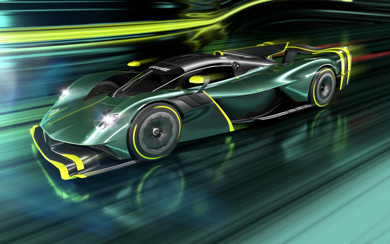 Быстрый спорткар Aston Martin Valkyrie AMR Pro 2021 года