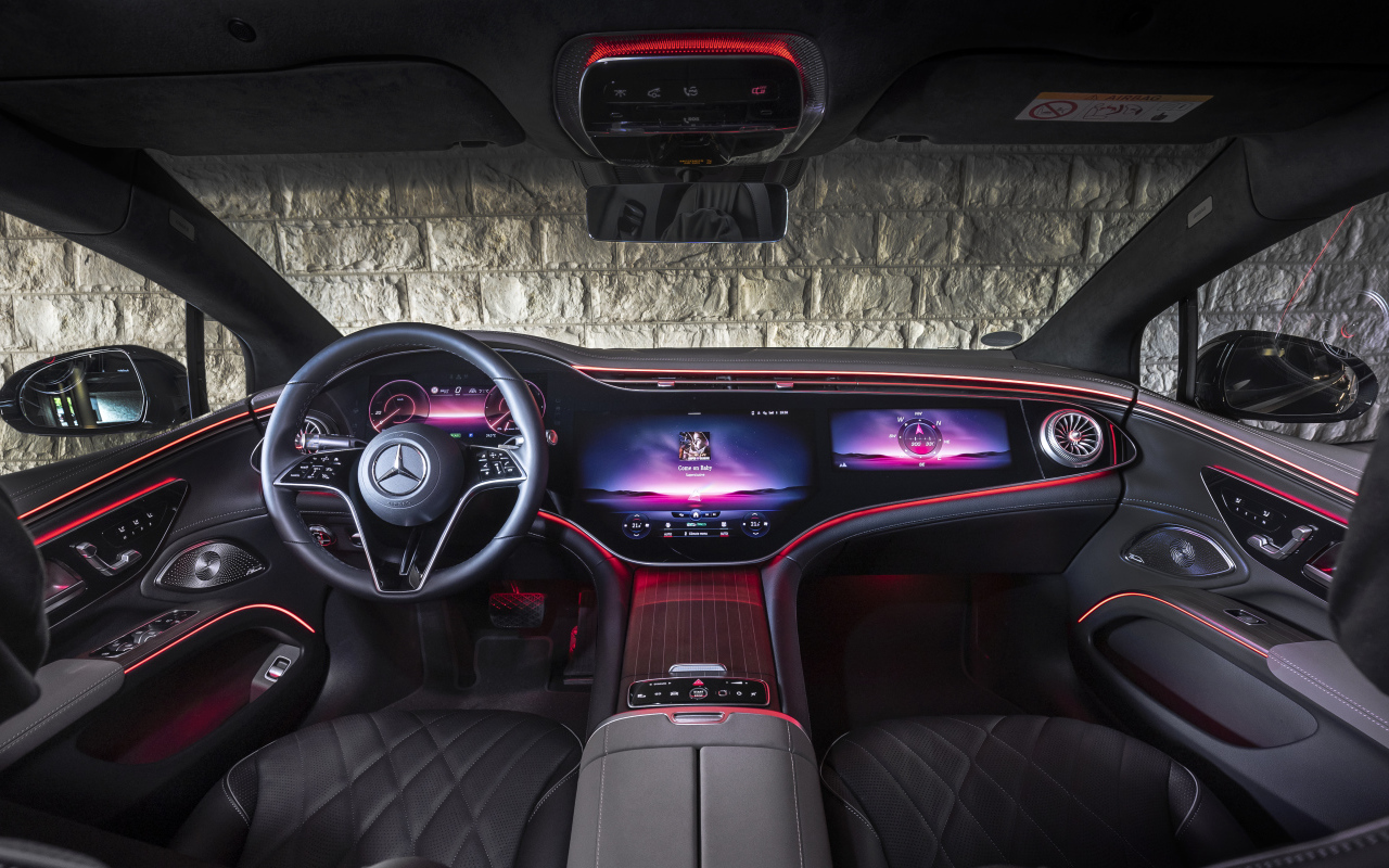 The interior of the Mercedes-Benz EQS 580 4MATIC 2021