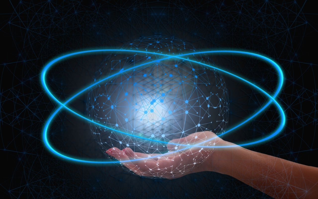 Всемирная паутина в неоновой сфере