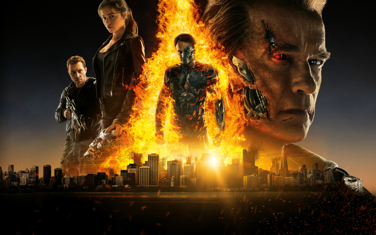 Яркий постер фильма Терминатор: Генезис