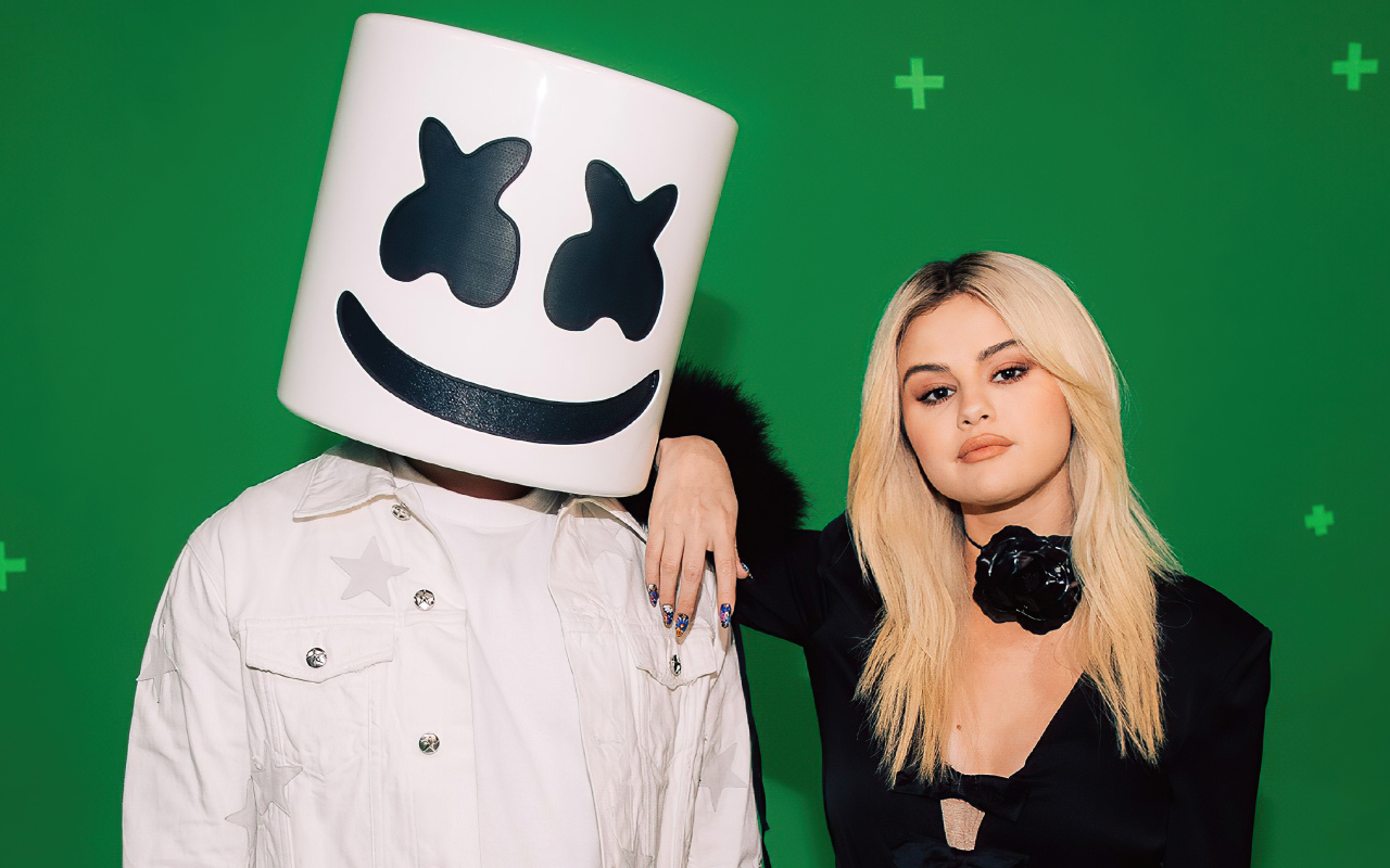 Певица Селена Гомес с диджеем Маршмеллоу