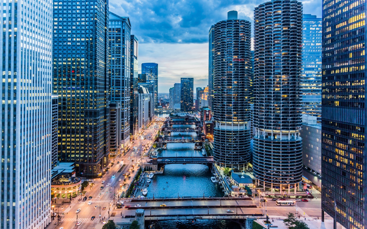 Красивые небоскребы Чикаго, США
