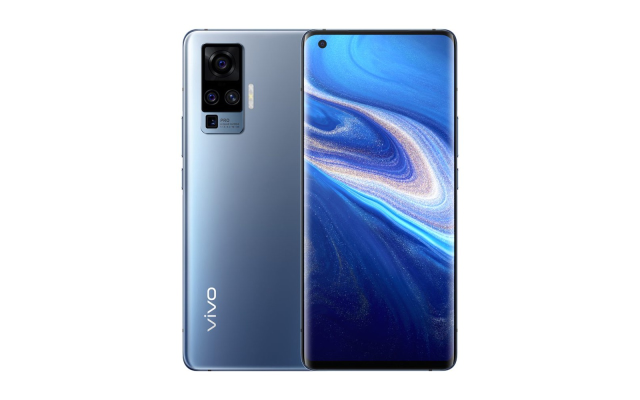 Смартфон Vivo X60 на белом фоне