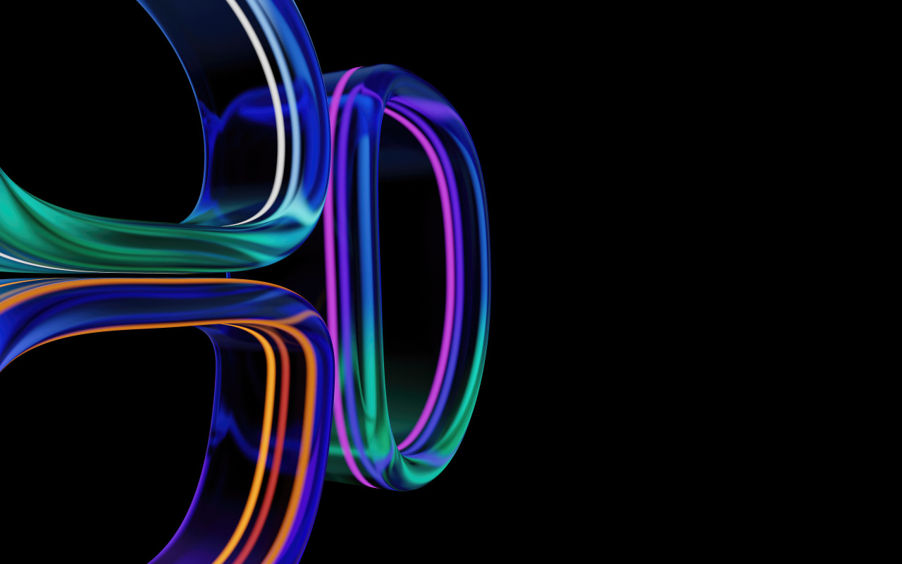 Абстрактные квадратные стеклянные формы 3d графика на черном фоне