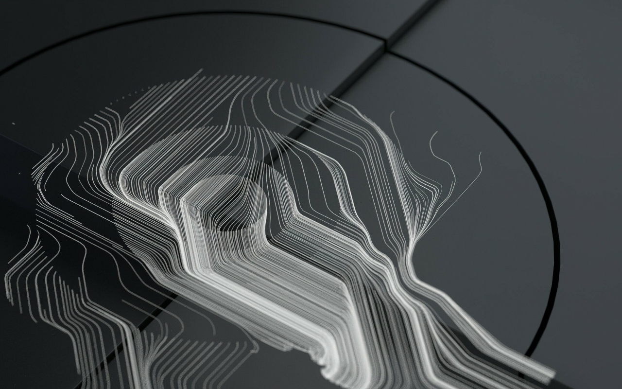 Абстрактные белые линии на сером фоне