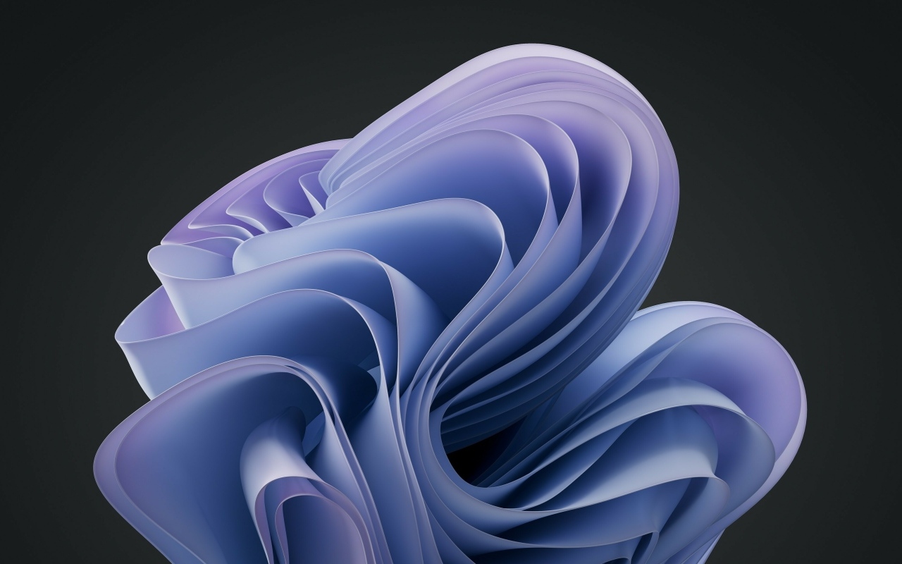 Голубые волны на черном фоне 3д