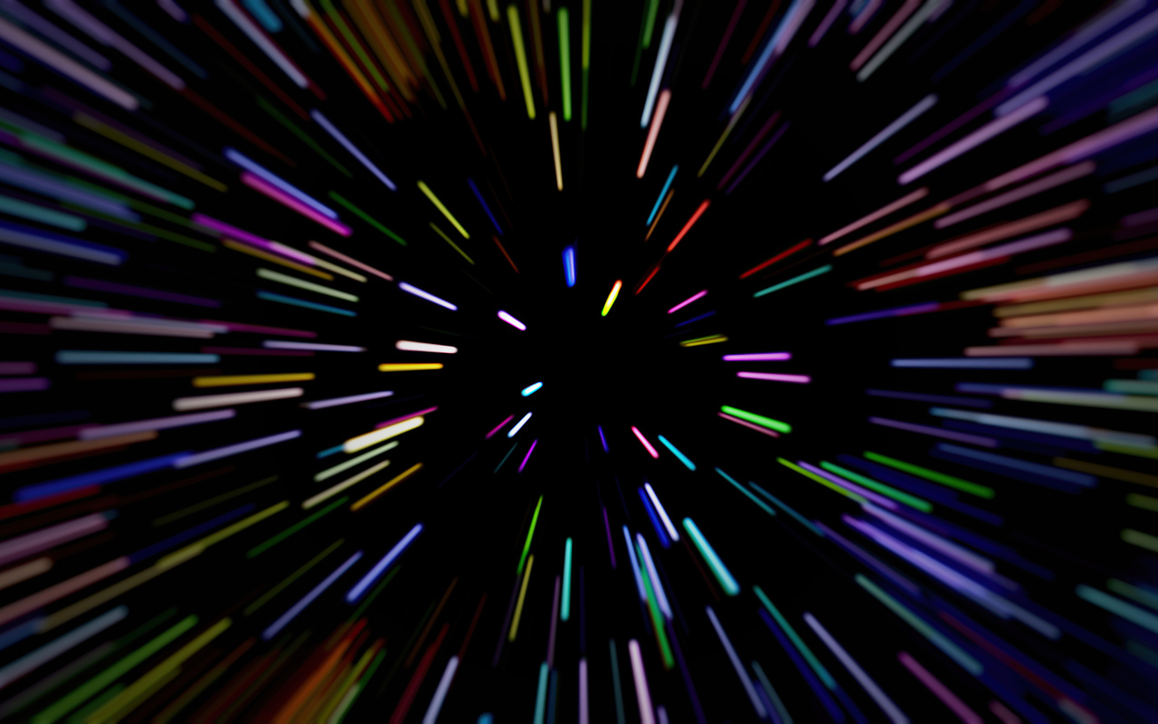 Разноцветные летящие абстрактные искры