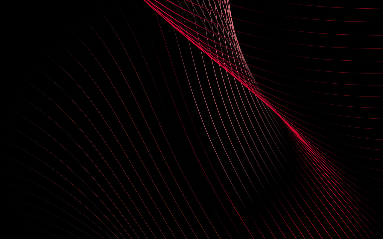 Красные волнистые тонкие линии на черном фоне