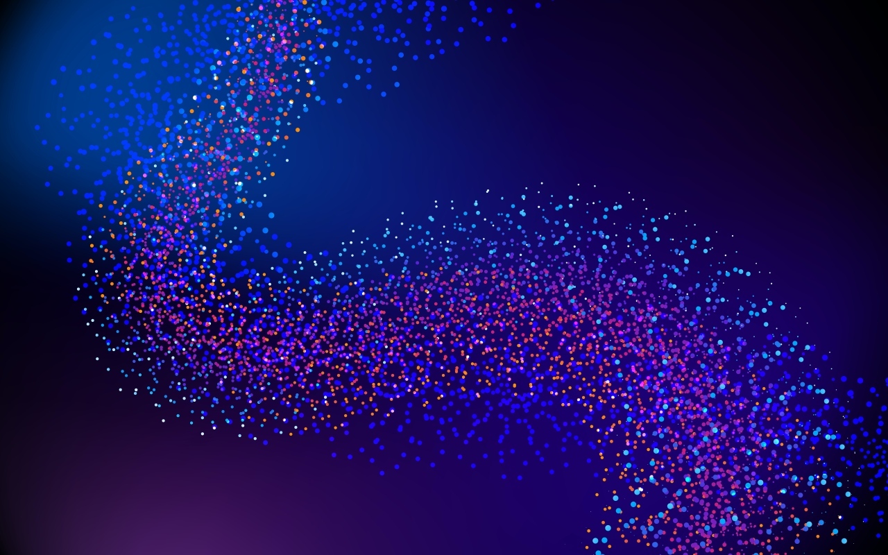 Звездная неоновая пыль на синем фоне