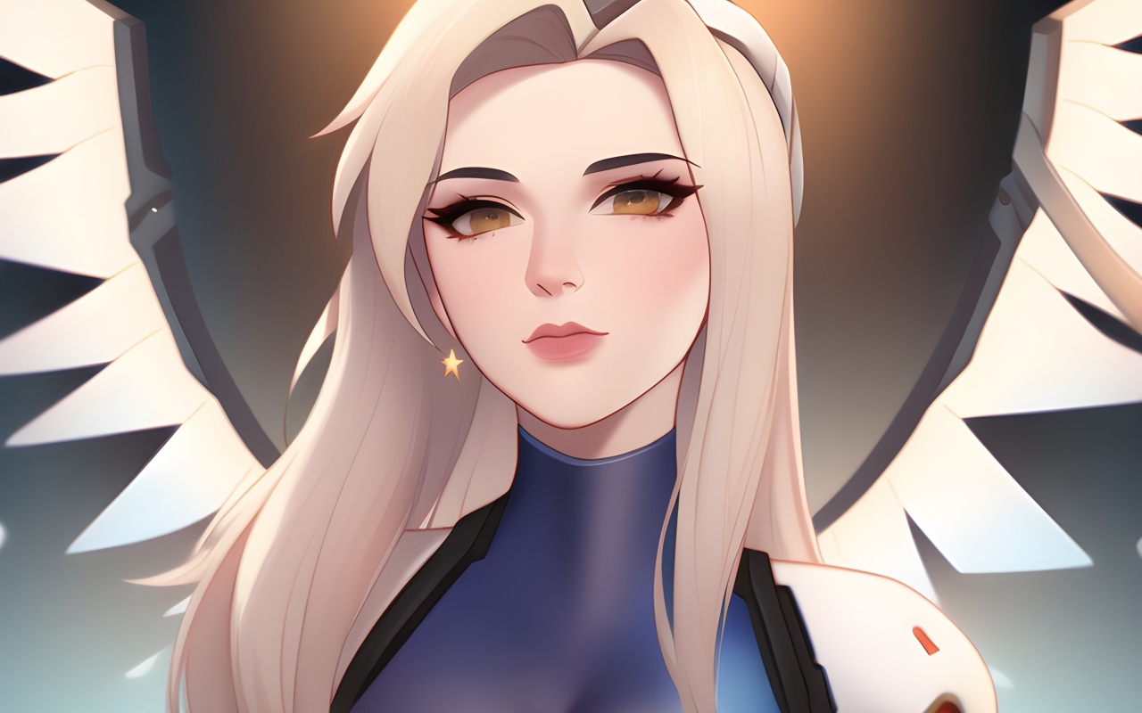 Девушка аниме с белыми волосами