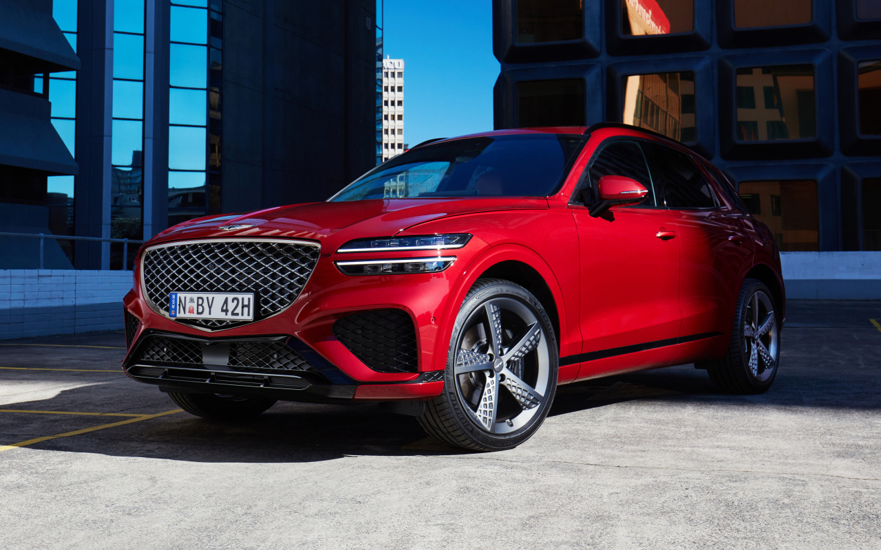 Красный блестящий Genesis GV70 2.5T AWD 2023