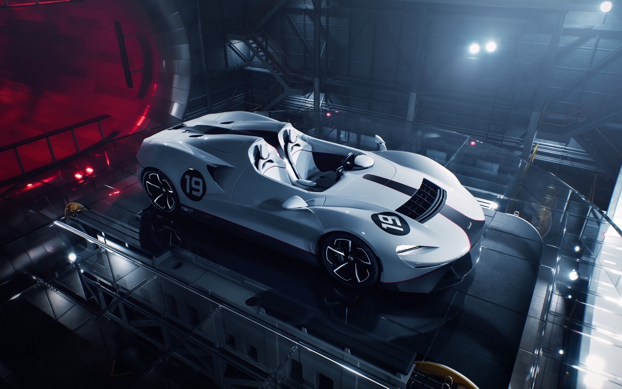 Красивый спортивный автомобиль McLaren Elva