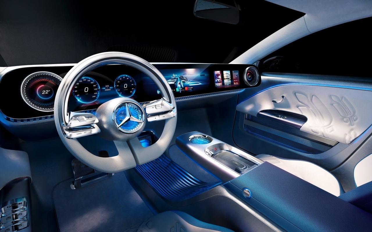 Салон автомобиля Mercedes-Benz Concept CLA Class 2024 года