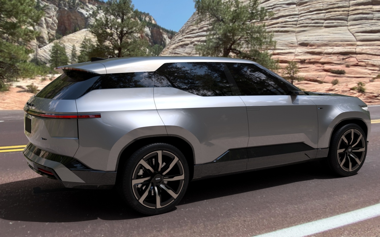 Вид сбоку на автомобиль Toyota Land Cruiser Se