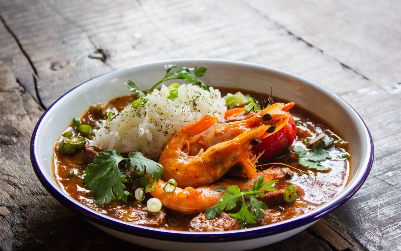 Рис с креветками в остром соусе