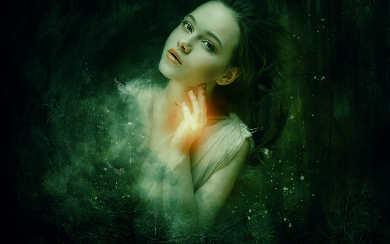 Красивый фон на фото девушки