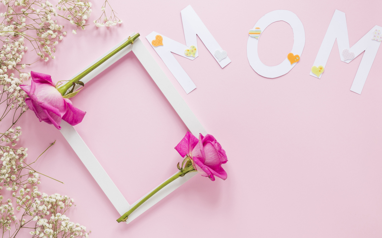 Шаблон поздравительной открытки для мамы на 8 марта