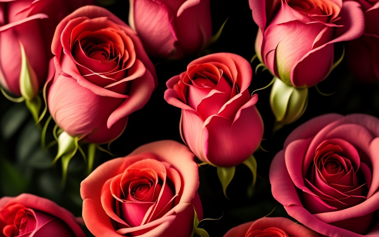 Большие английские розы крупным планом