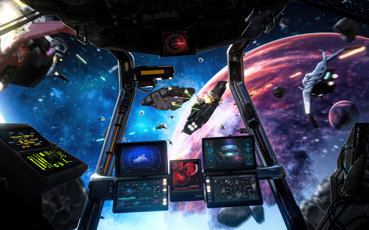 Вид из кабины космического корабля