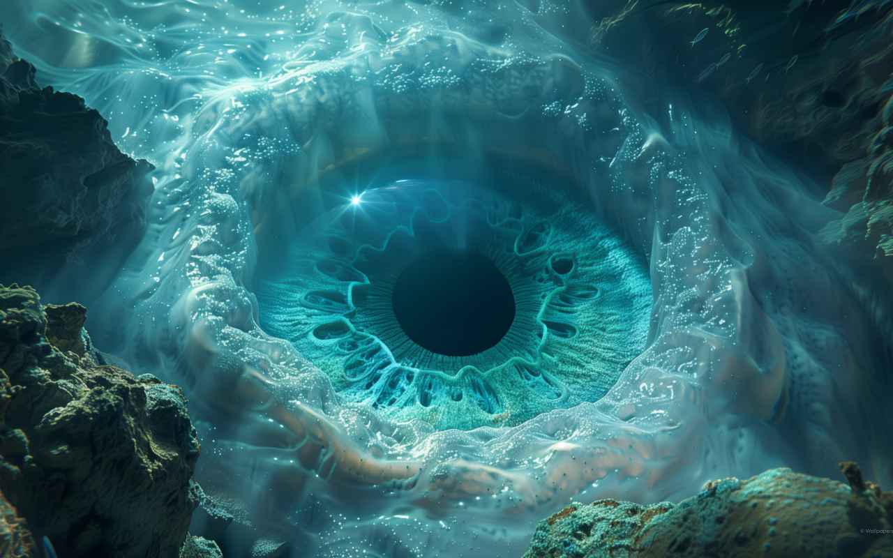 Абстрактный глаз под водой