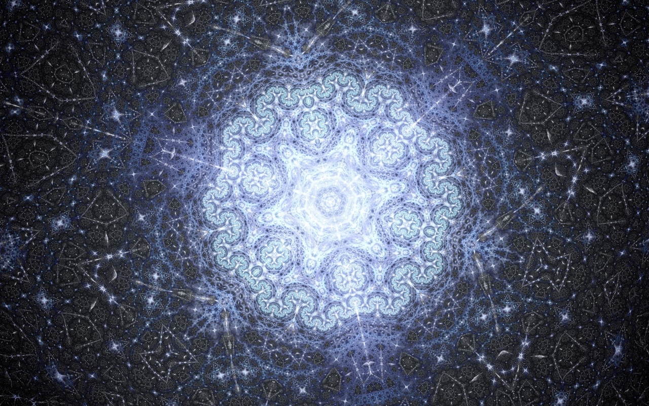 Красивый неоновый фрактальный узор 