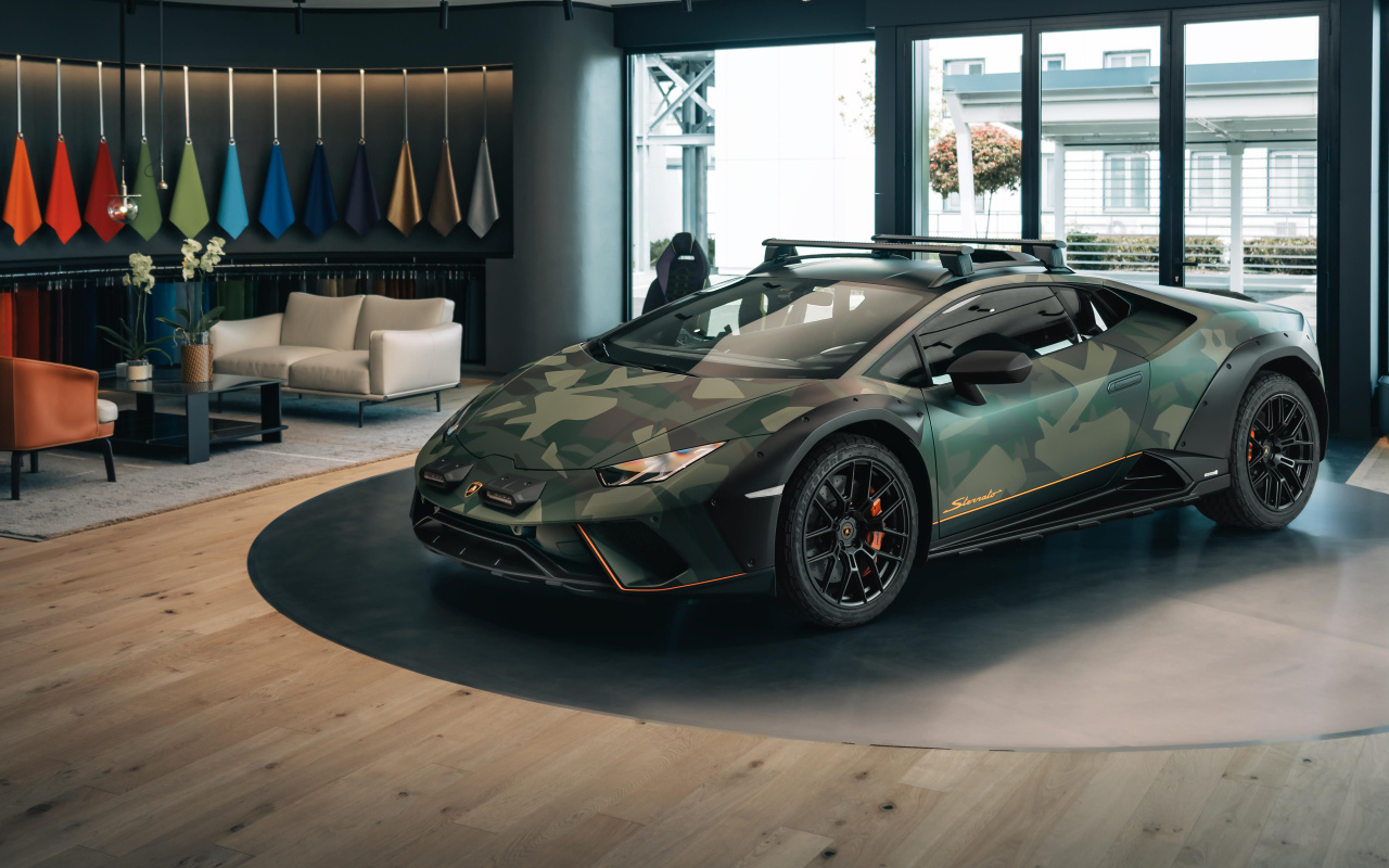 Быстрый автомобиль Lamborghini Huracán Sterrato All-Terrain Ad Personam 2024 года