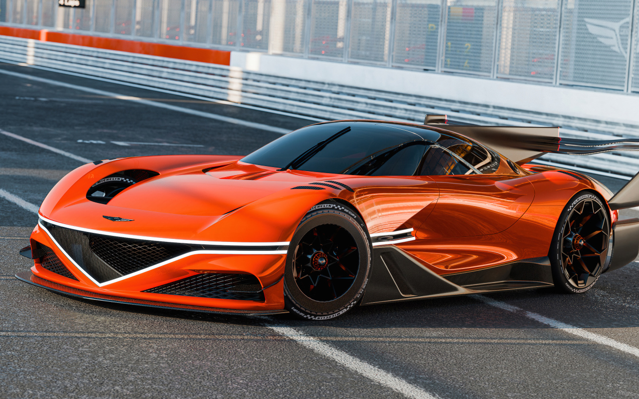 Быстрый автомобиль Genesis X Gran Racer VGT Concept 2024  года