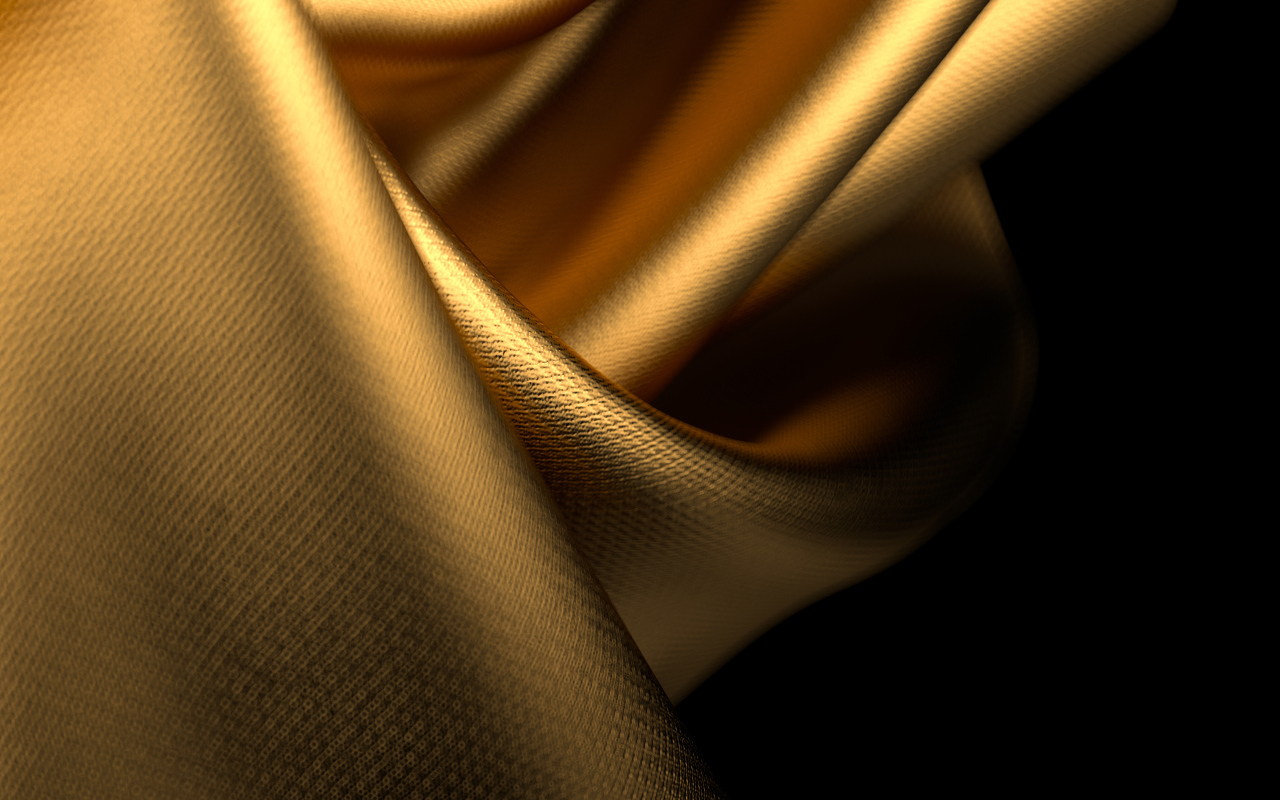Золотая ткань со складками для фона