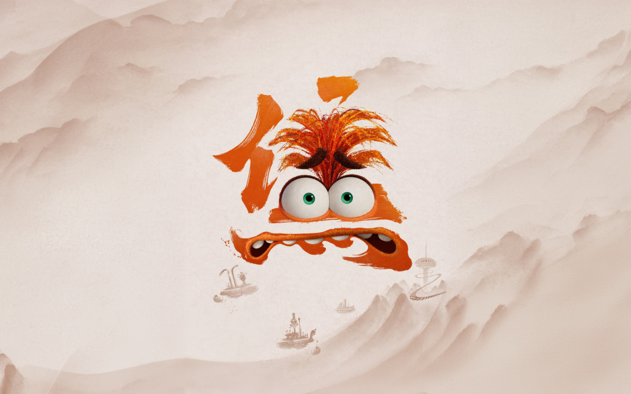 Символ персонажа Тревожность в мультфильме Головоломка 2