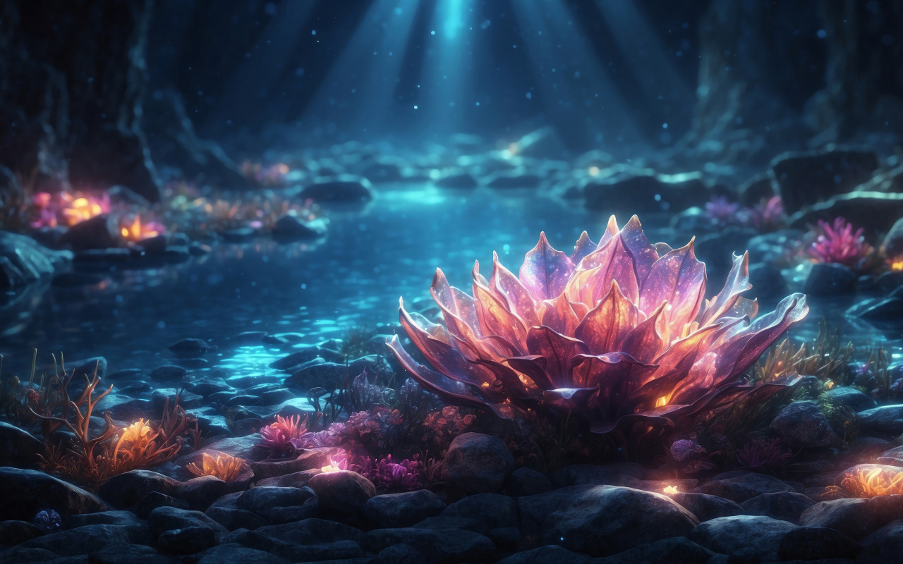 Фантастический цветок лотоса в пруду