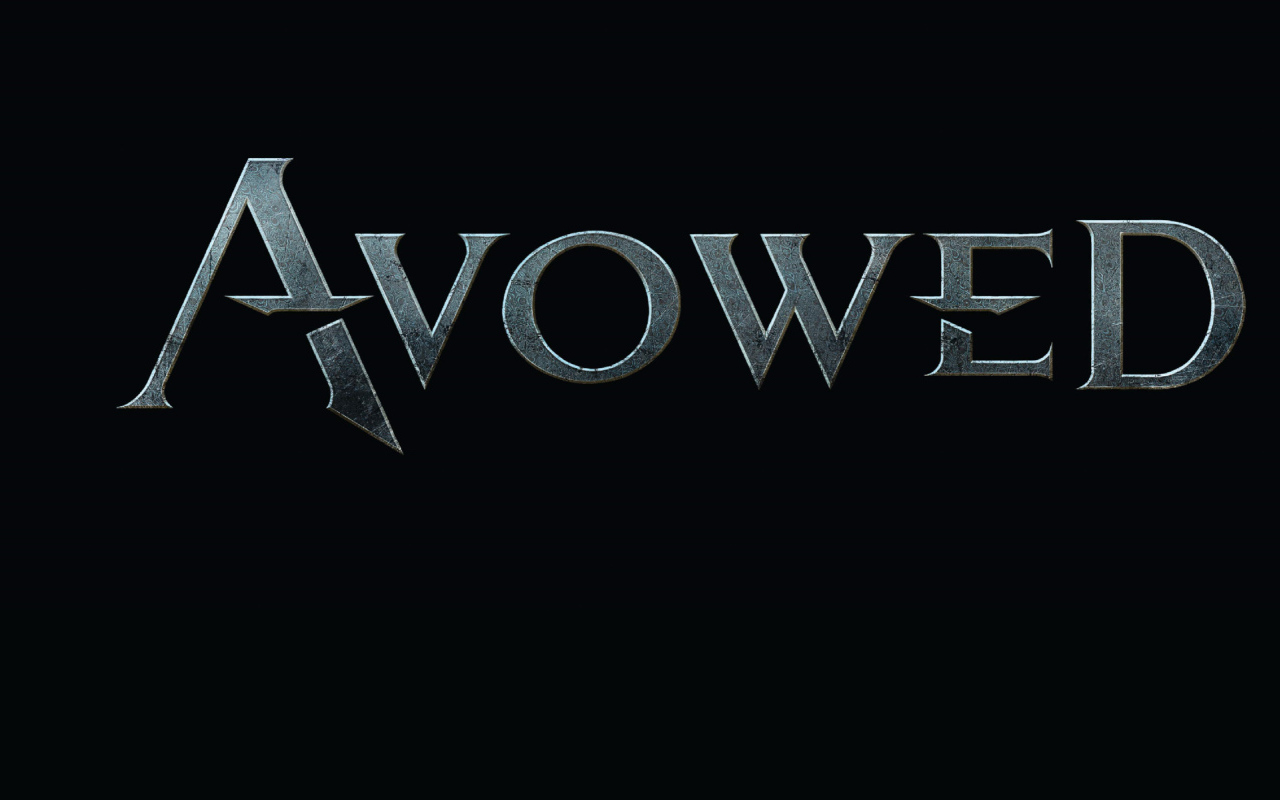 Постер компьютерной игры Avowed на черном фоне