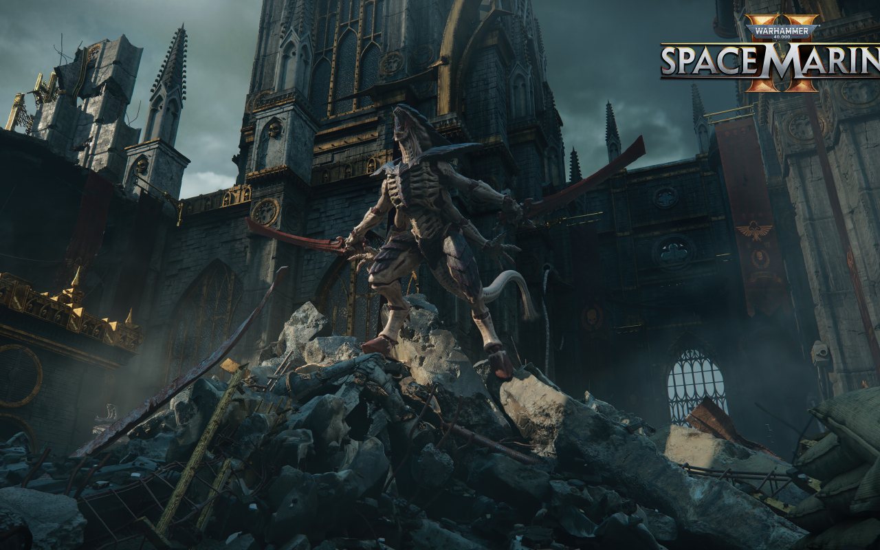 Монстр из компьютерной игры Warhammer 40,000: Space Marine 2