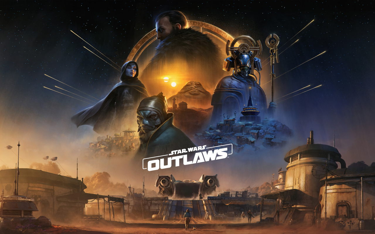 Постер новой компьютерной игры Star Wars Outlaws, 2024