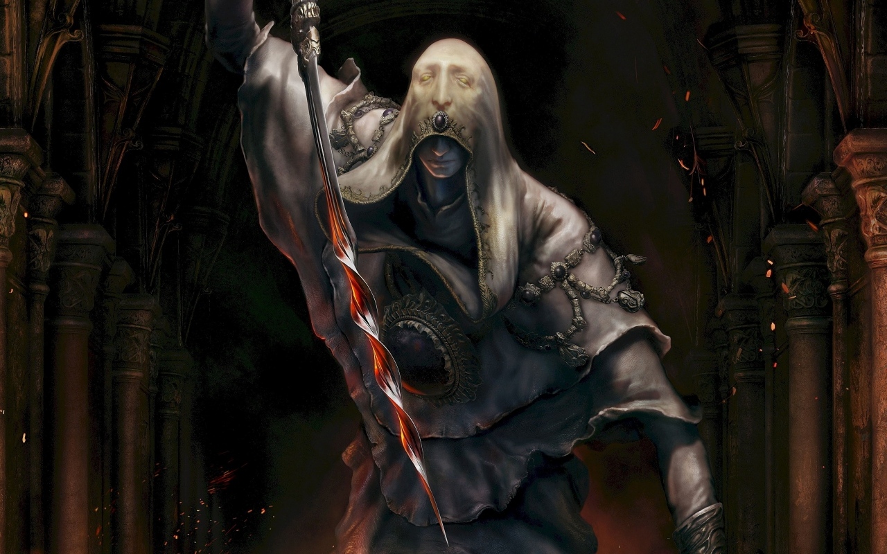 Воин в плаще из компьютерной игры Elden Ring
