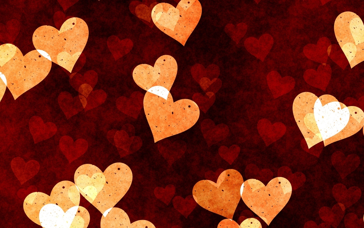 Много сердечек для фона 