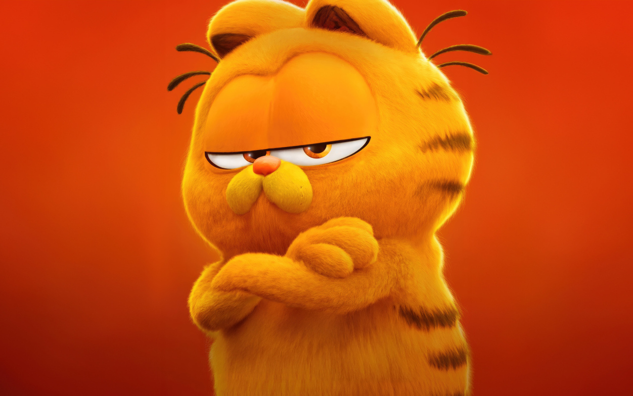 Рыжий кот Гарфилд персонаж нового мультфильма Гарфилд в кино, 2024