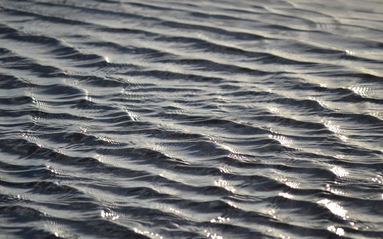Спокойные волны на речной воде
