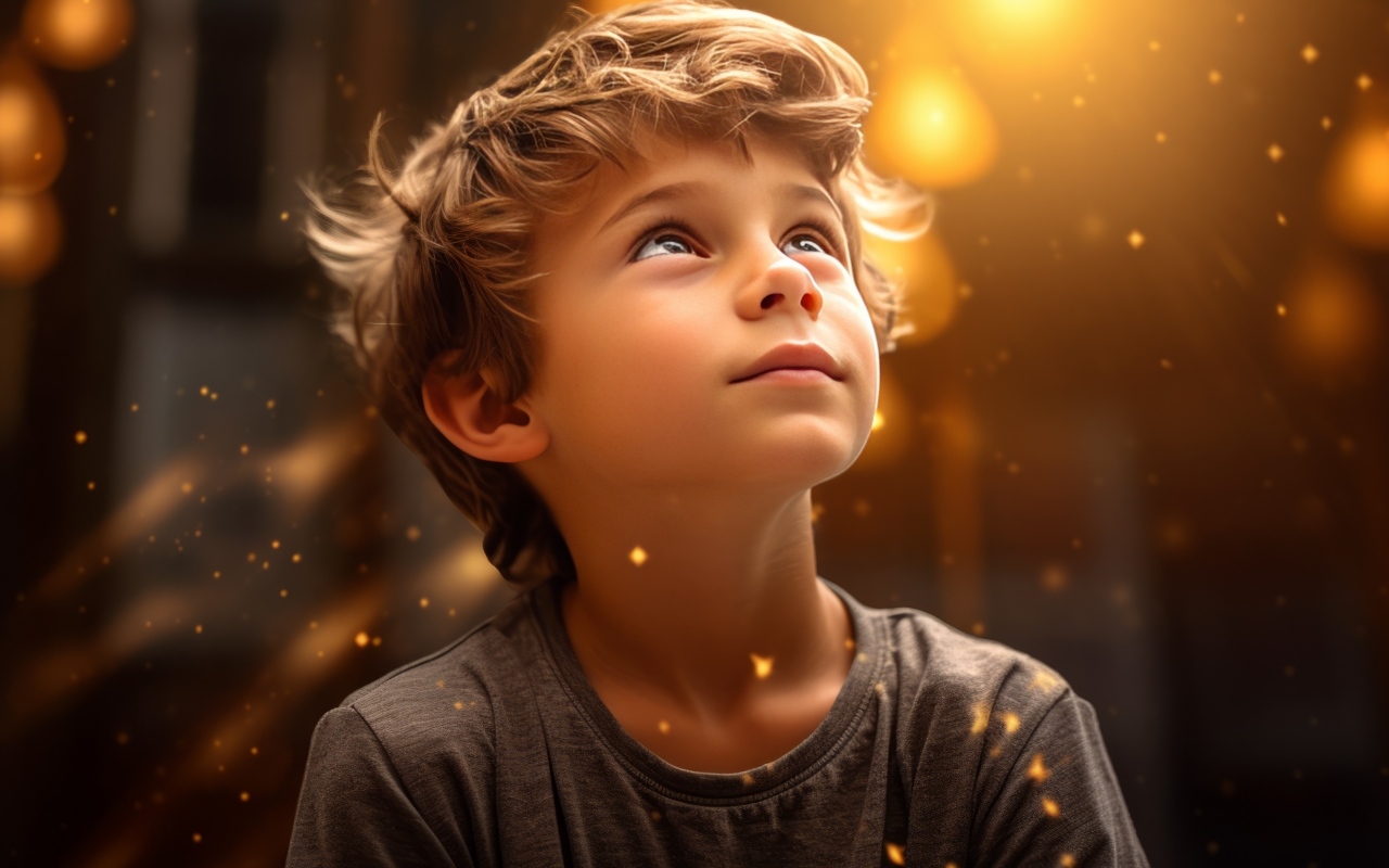 Маленький мальчик мечтатель 