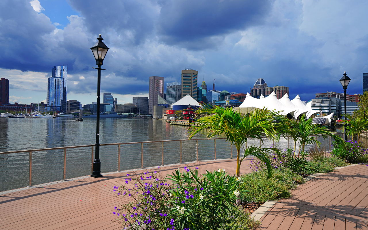 Набережная курорта Балтимор, США