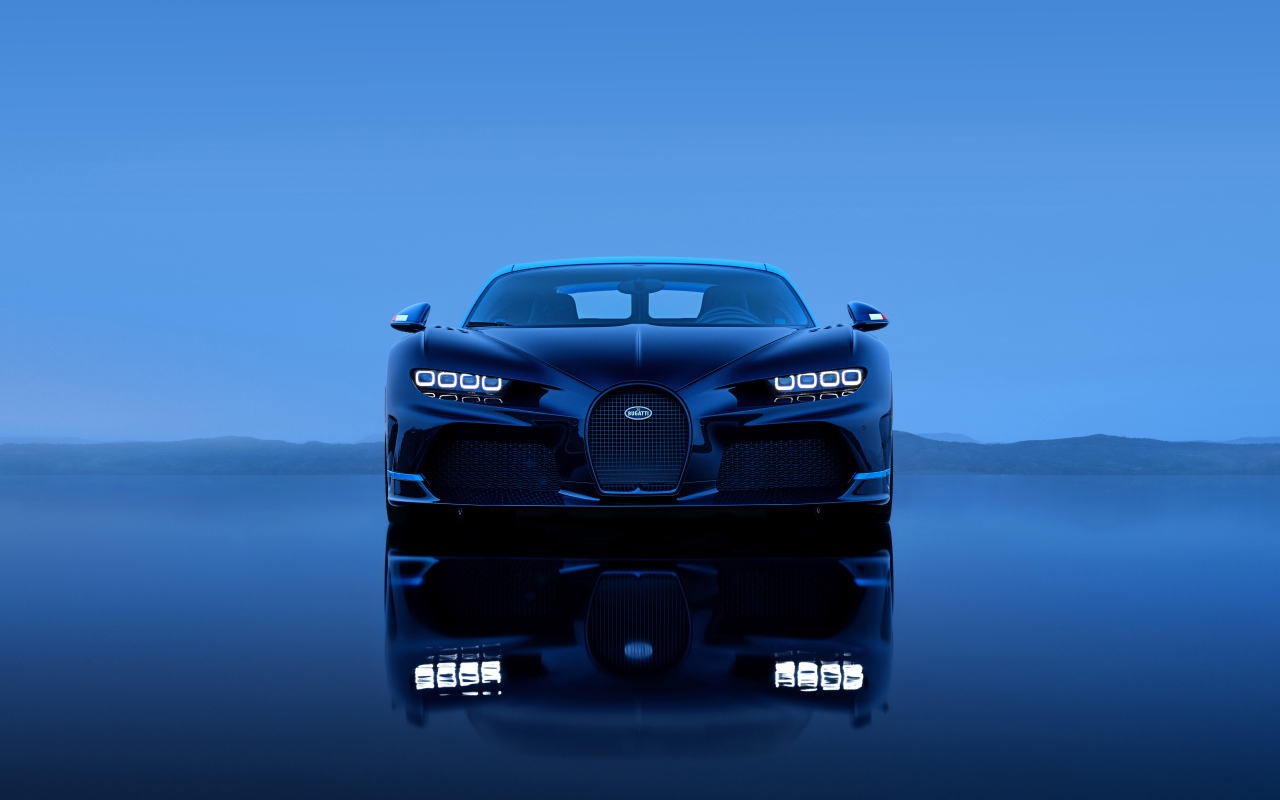 Автомобиль Bugatti Unveils Chiron LUltime вид спереди