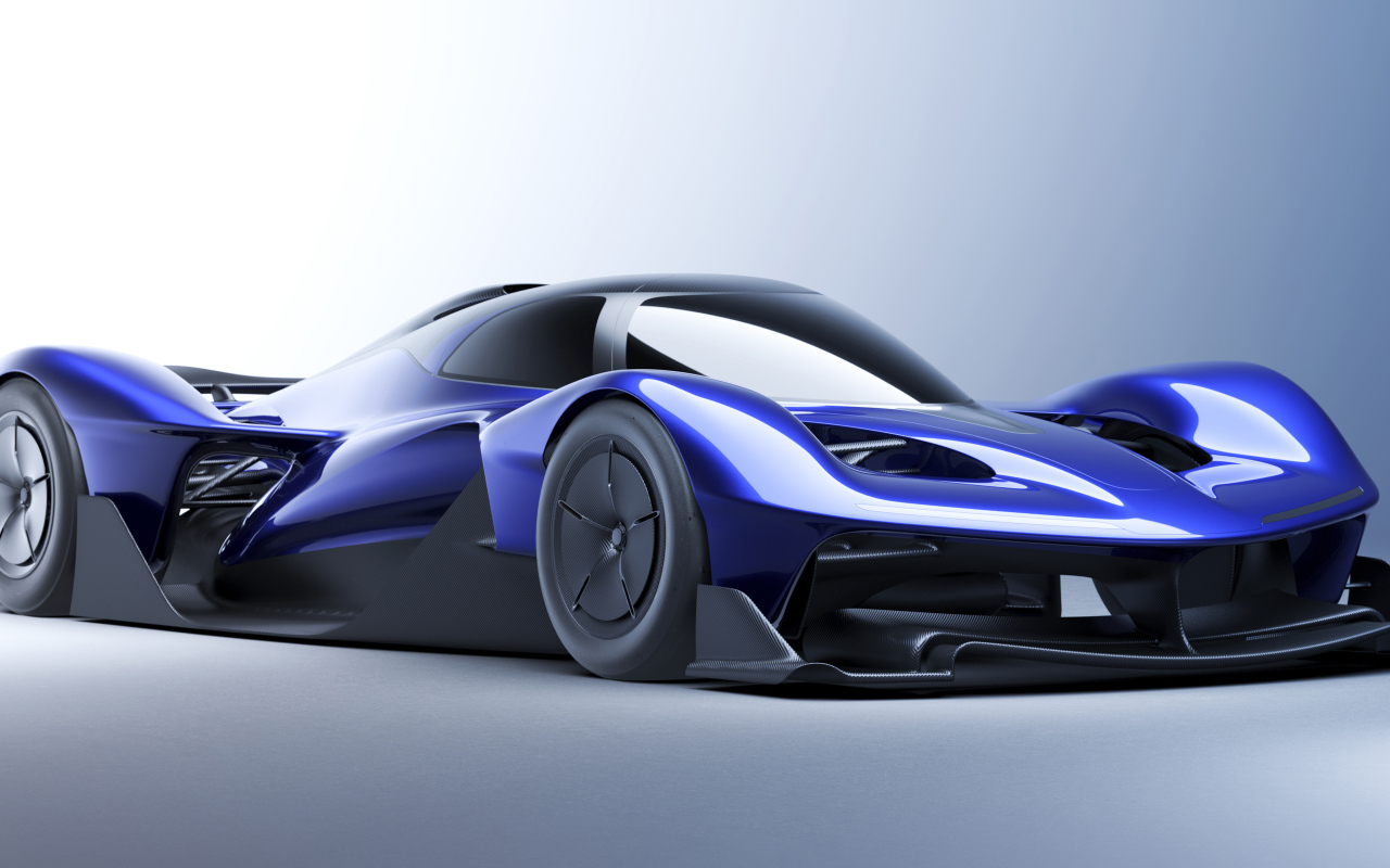 Автомобиль Red Bull RB17 Prototype 2024 года на сером фоне