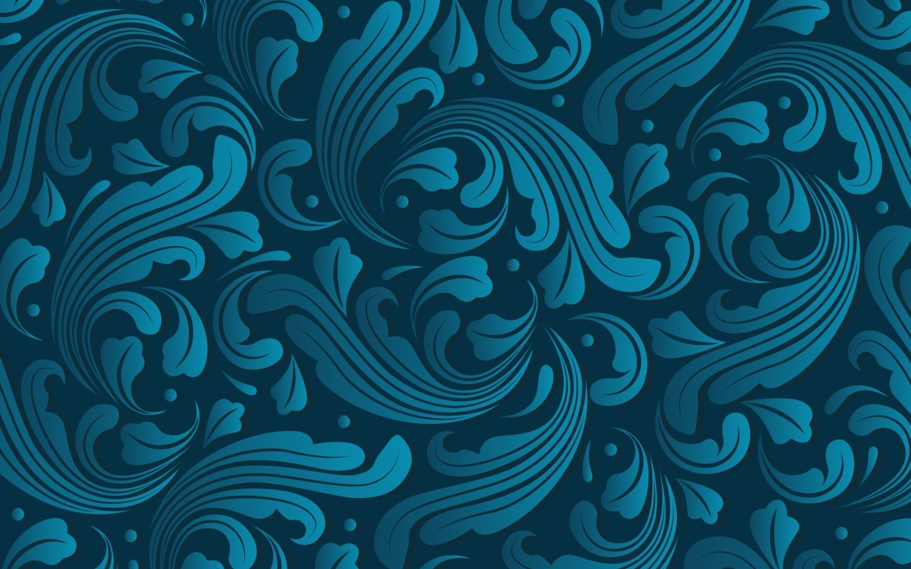 Голубой орнамент в виде листьев для фона