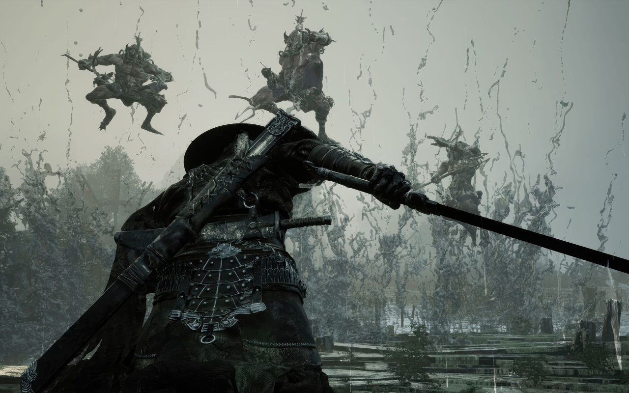 Самурай с оружием в компьютерной игре Phantom Blade Zero