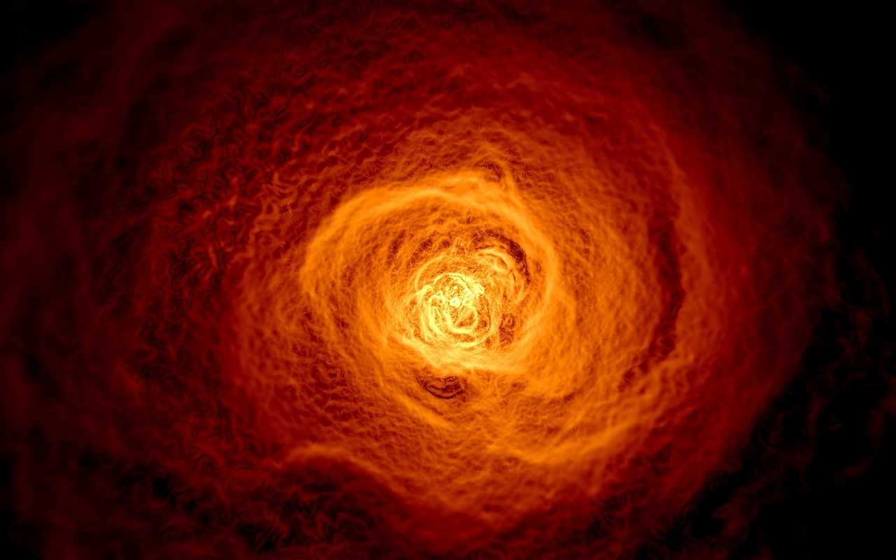 Свечение в скоплении галактик Персея