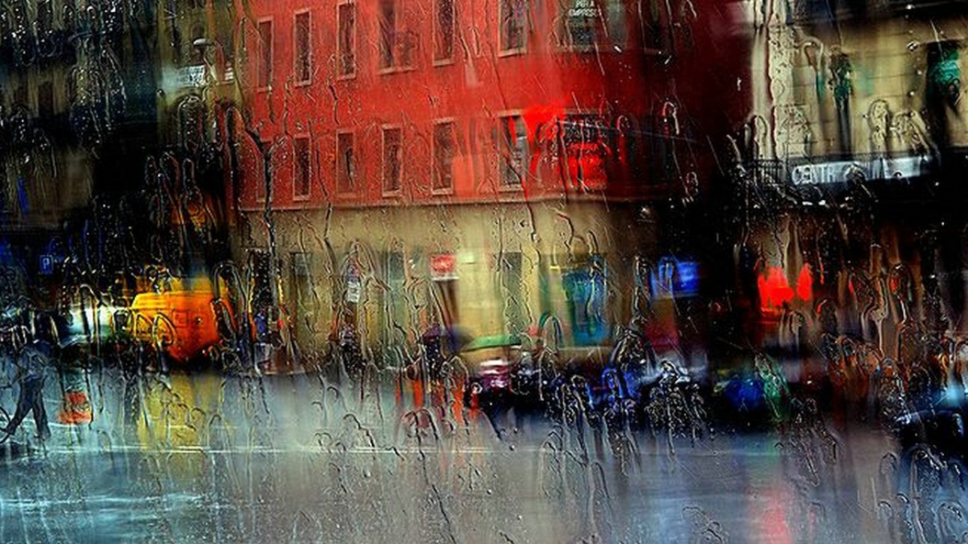 Rain in city