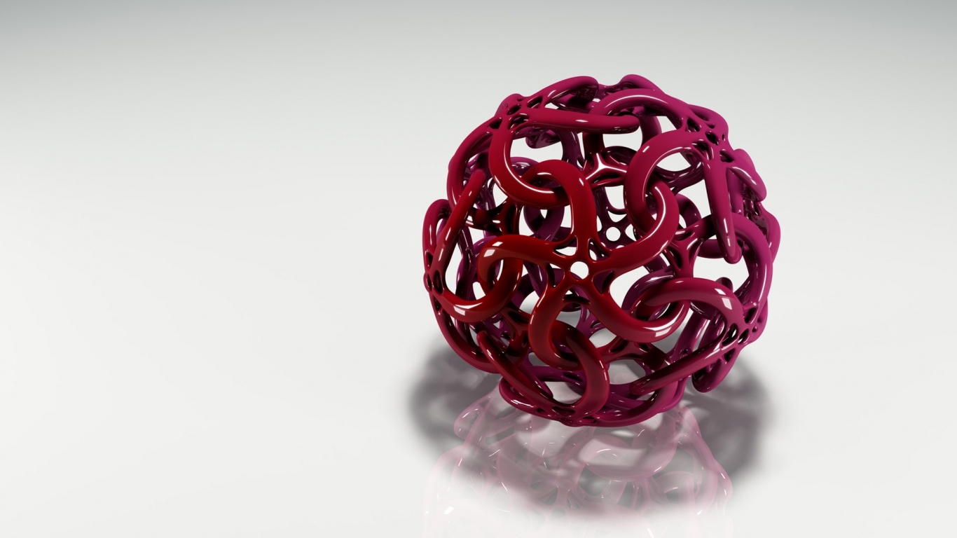 Красный 3 мерный шар