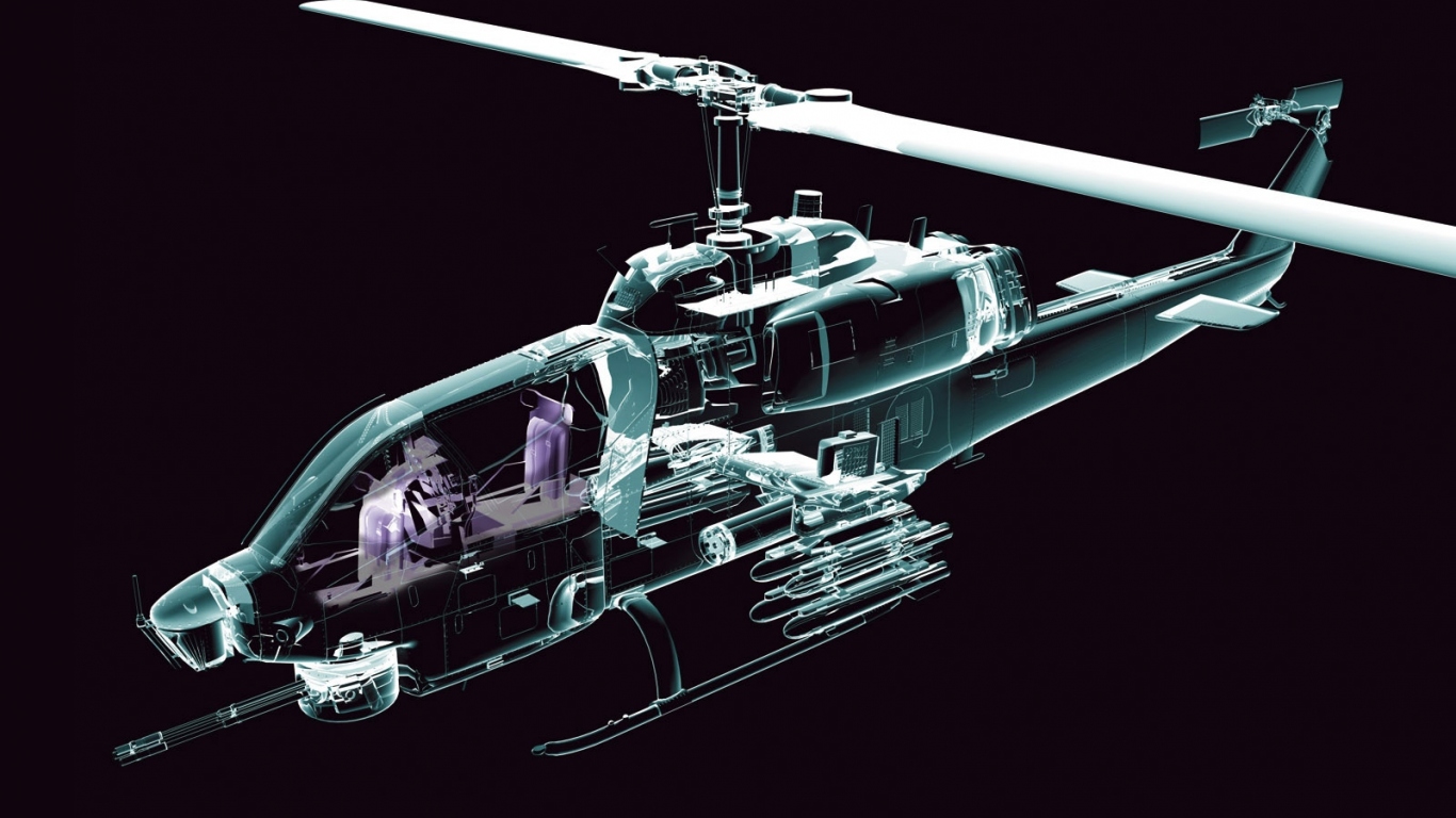 Неоновый вертолет