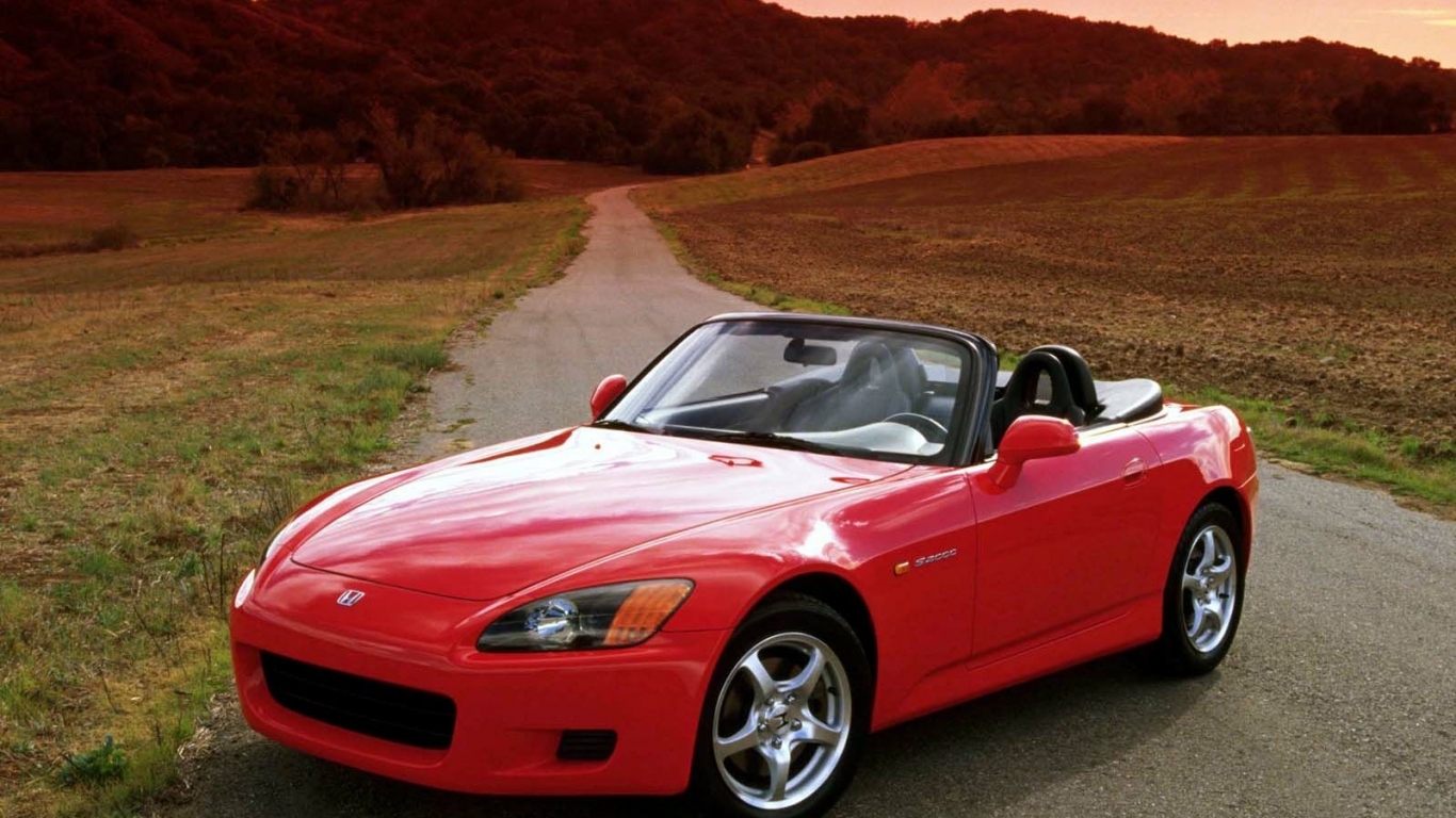 Красная Хонда S2000