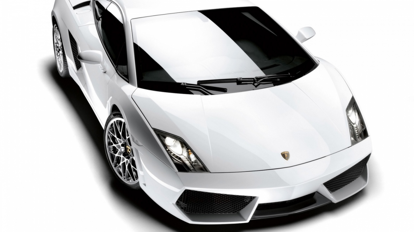 Белый Lamborghini Gallardo