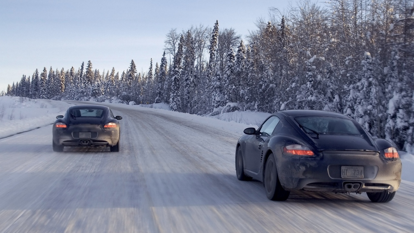 Porsche Cayman сноу райд